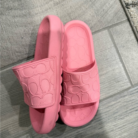 Coach Pink Slide Sandals - Picture 5 of 6